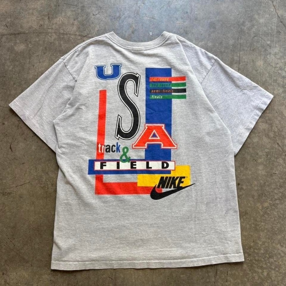 Vintage 80's Nike Track &‎ Field Team USA T Shirt Size Medium